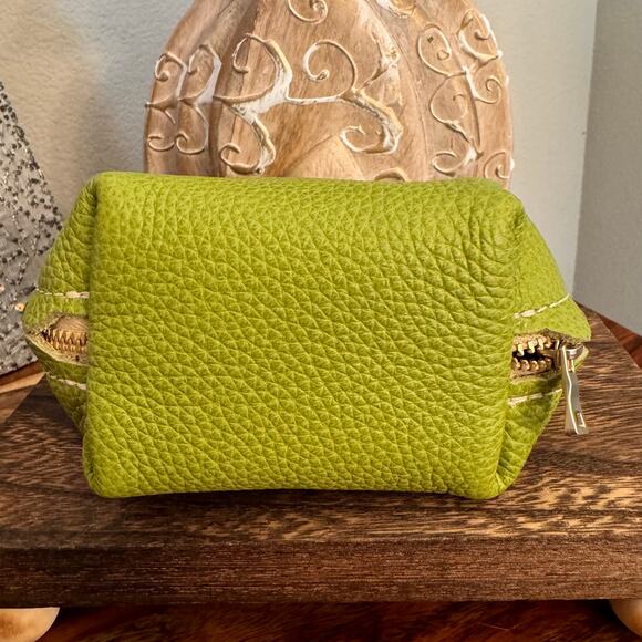 Portland Leather Marigold Pouch WASABI PLG FAST SHIP Red Leather Purse Organizer - Picture 4 of 5